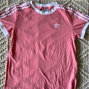 Adidas Originals 3-stripe pink t-shirt.